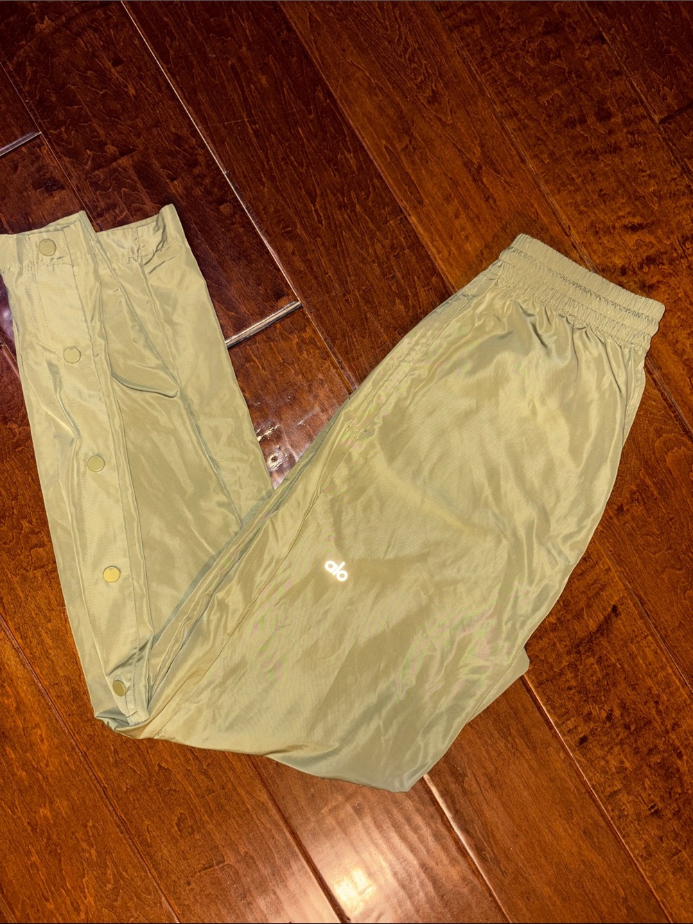 ALO Yoga Olive Green Snap-Button Joggers